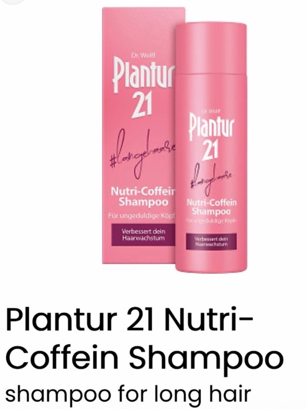 21 Nutri-Caffein Shampoo for hesitate growth - Dr Wolff NEW PC